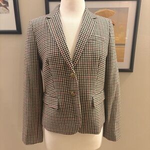 J.Crew Houndstooth Plaid Blazer